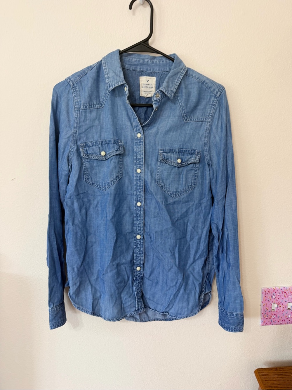 Vintage American Eagle boyfriend button shirt - Picture 5 of 9
